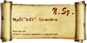 Nyókó Szandra névjegykártya